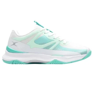Gilbert Ignite White/Mint/Silver Adult Netball Trainers
