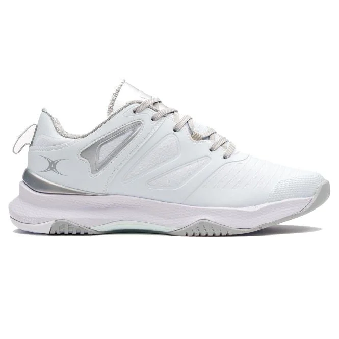 Gilbert Impact White/Silver Adult Netball Trainers